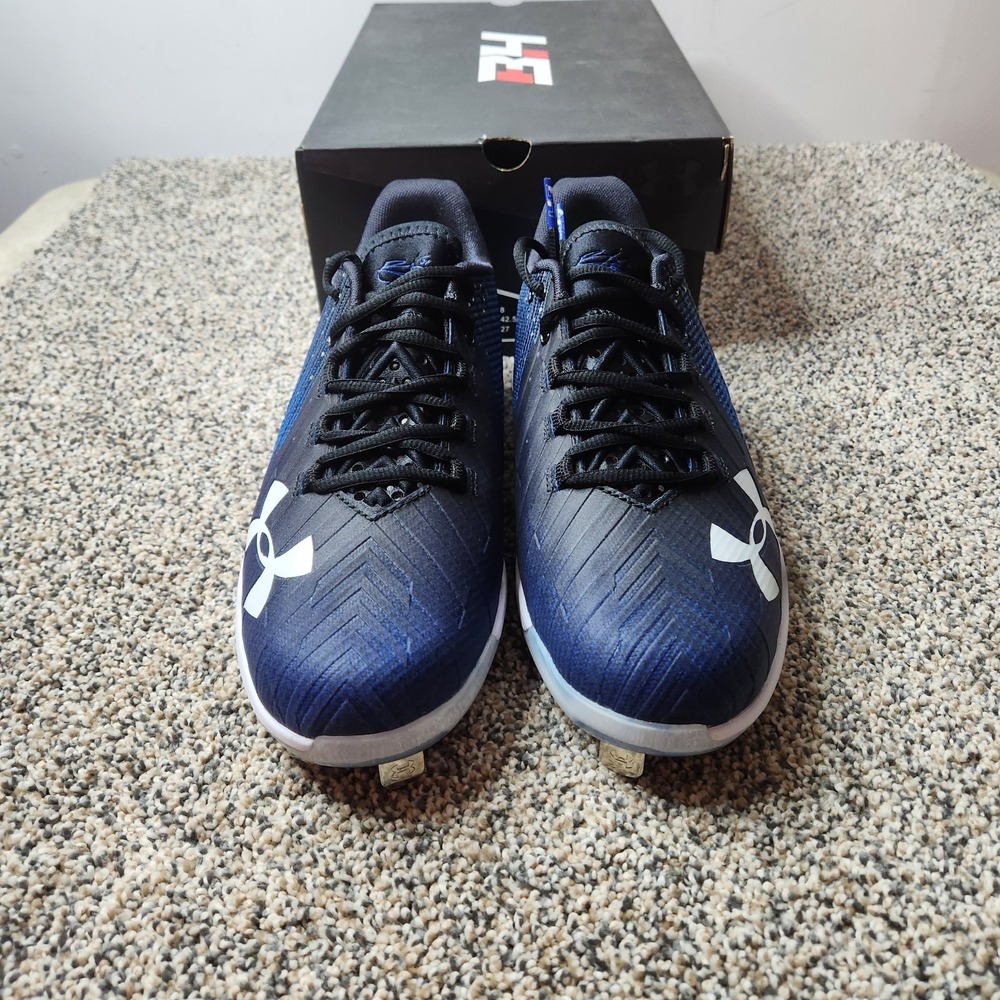 Men's Size 9 Bryce Harper Under Armour Low ST Baseball Cleats Blue Metal‎ Cleat